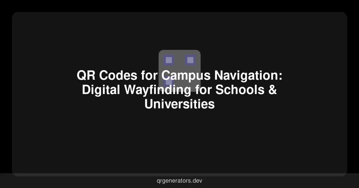 رموز QR للتوجيه في الحرم الجامعي: الإرشاد الرقمي للمدارس والجامعات