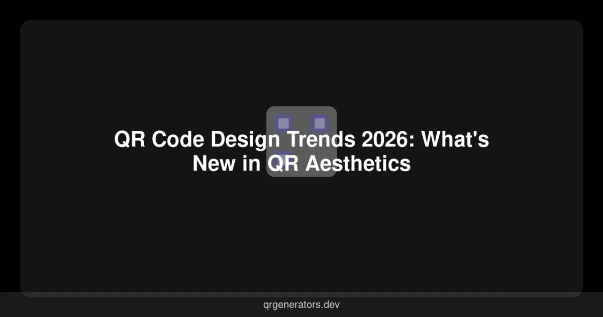 اتجاهات تصميم رموز QR 2026: ما الجديد في جماليات QR